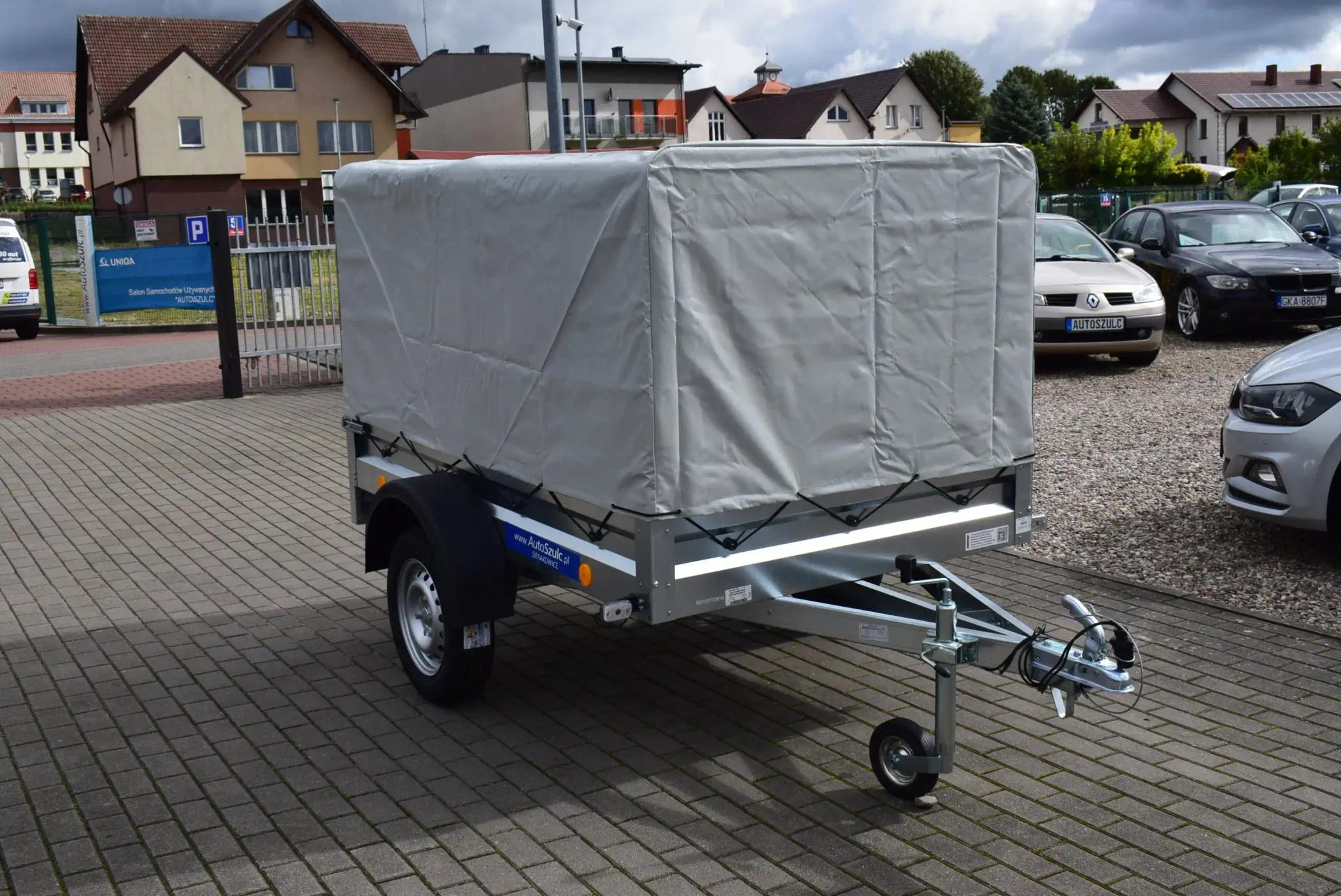 Przyczepa Neptun 202x125x30+ Stelaż i Plandeka 80 cm — zdjęcie 1